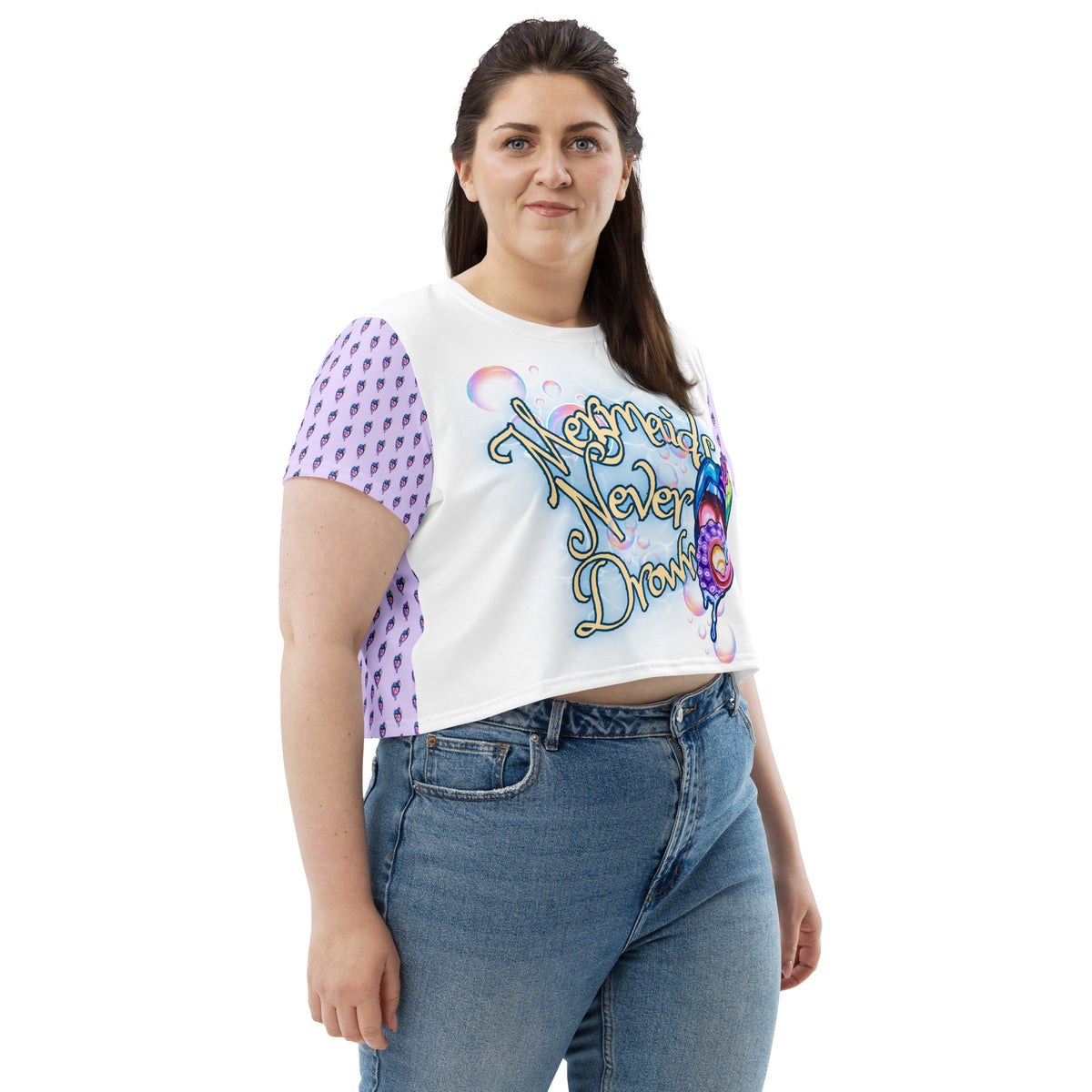 Mermaid's Never Drown Cropped Tee