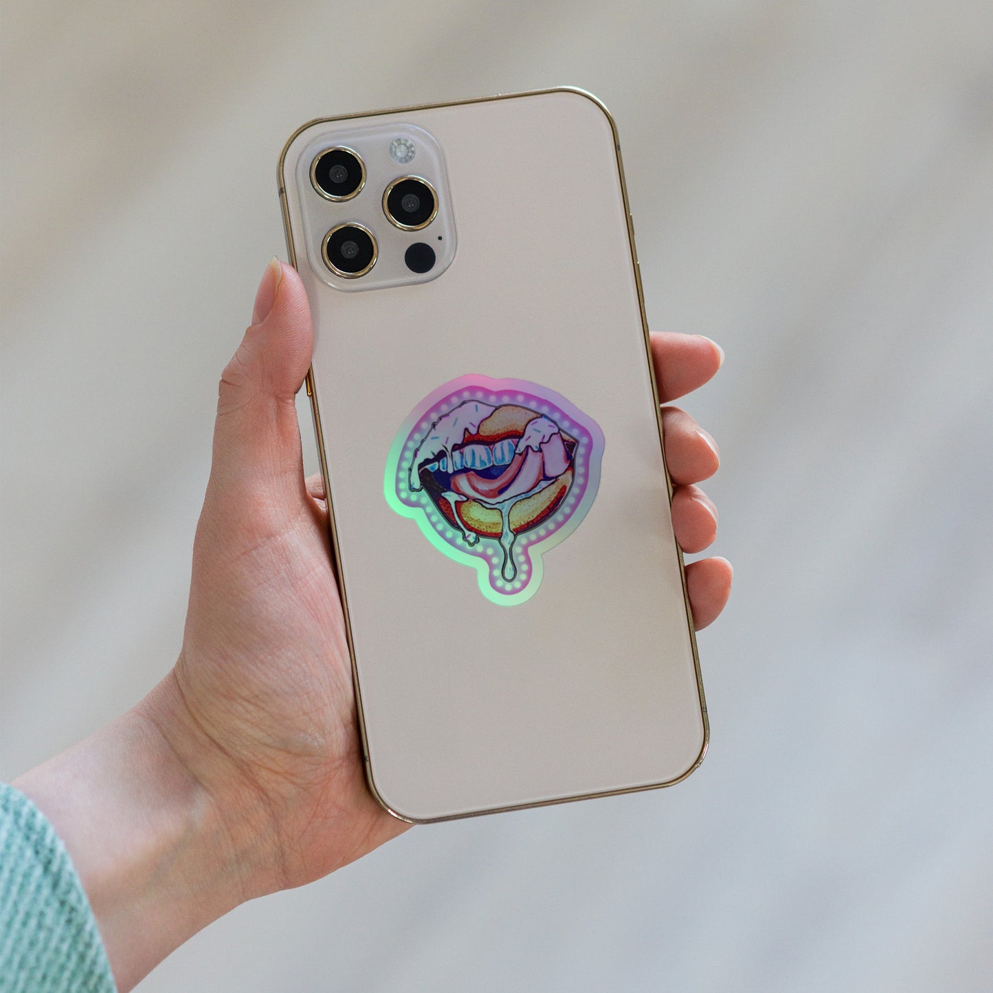 Life Chomp (HOLO) - Just The Lips Sticker