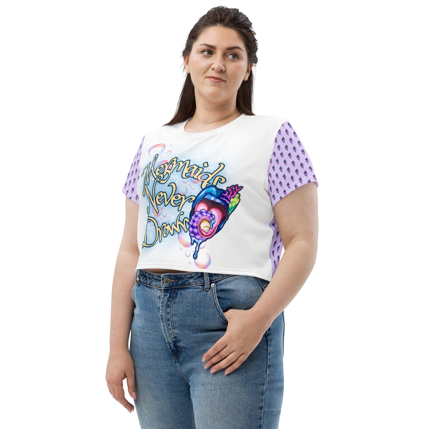 Mermaid's Never Drown Cropped Tee