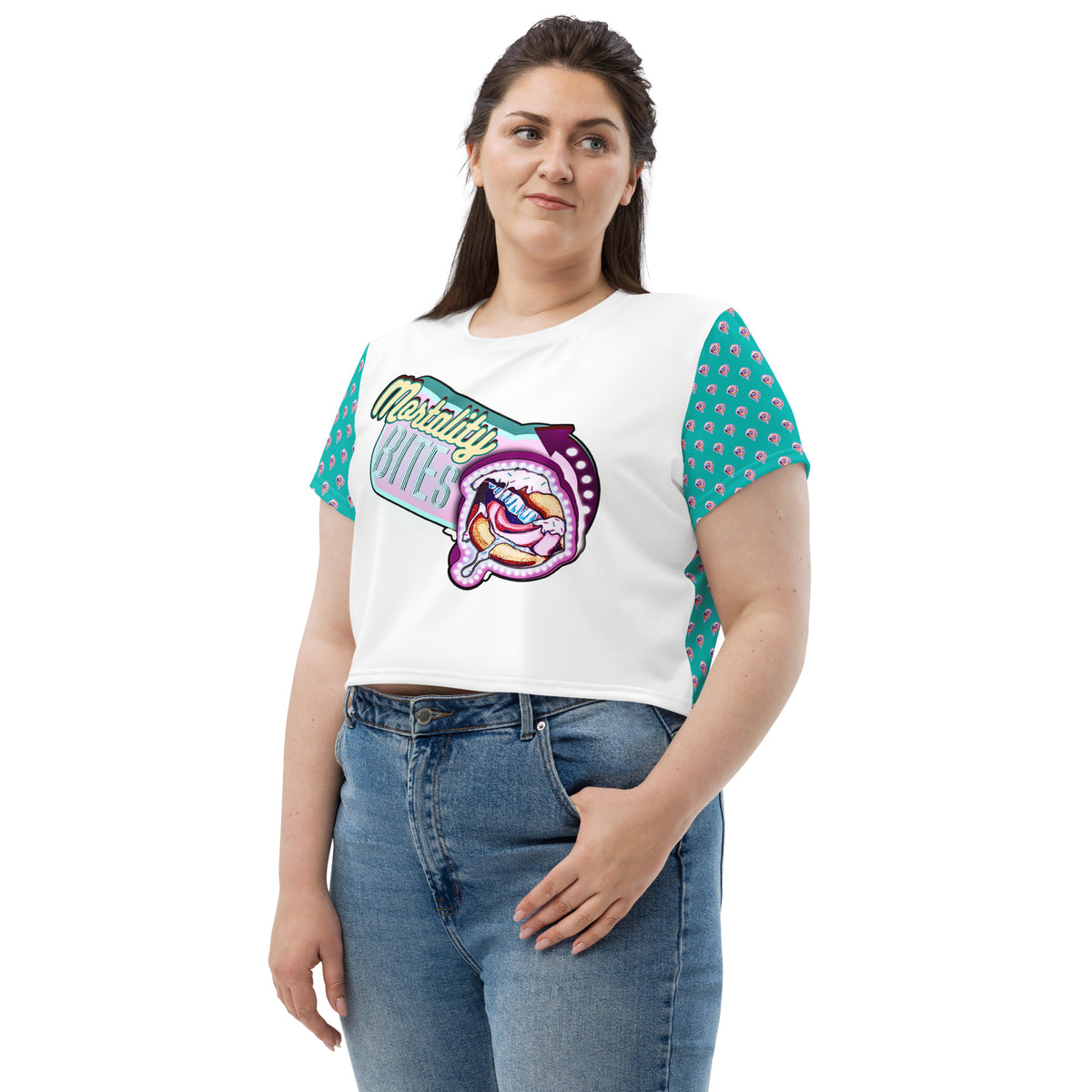 Mortality Bites Crop Tee