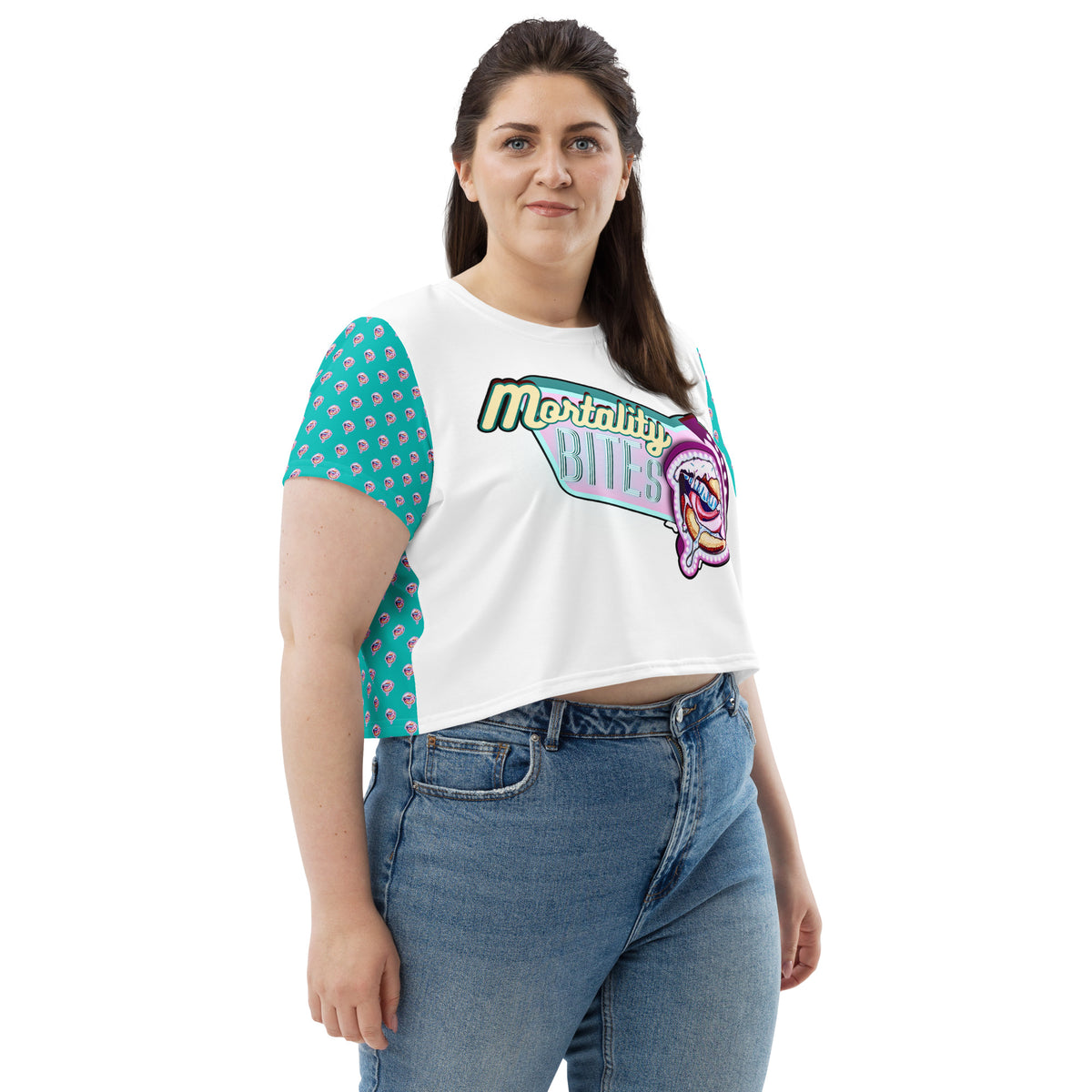 Mortality Bites Crop Tee