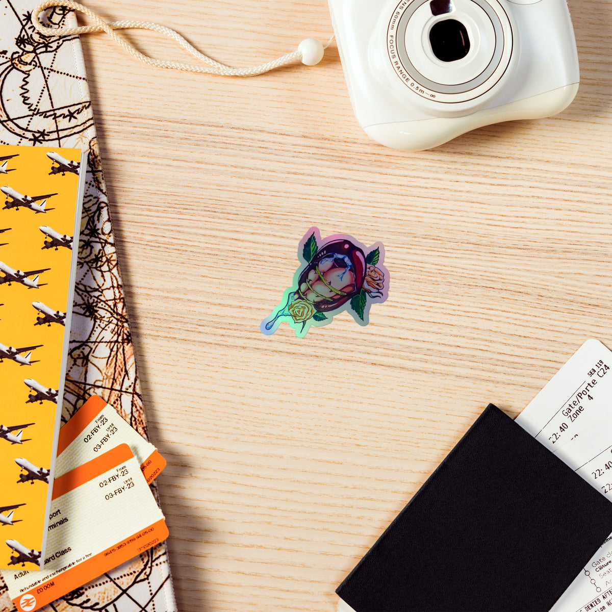 Thorny Words (HOLO) - Just The Lips Sticker