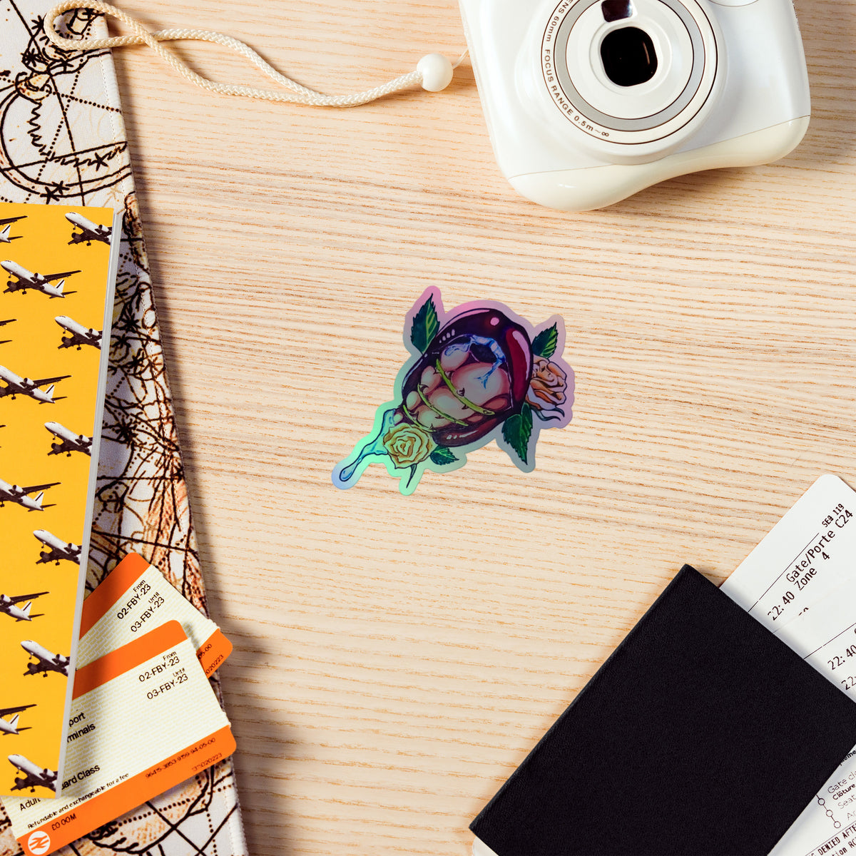 Thorny Words (HOLO) - Just The Lips Sticker