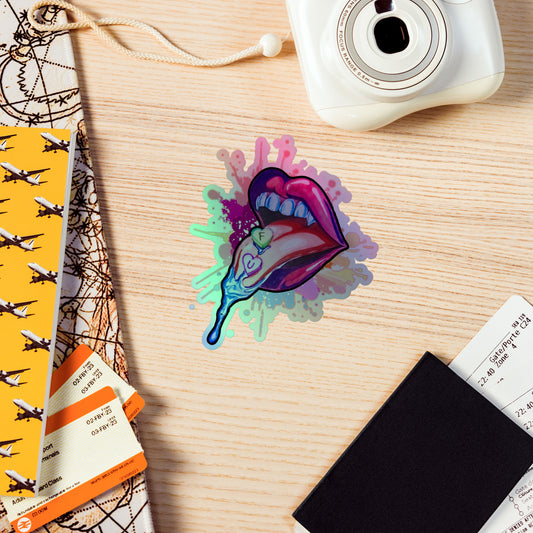 Sweet "FU" (Holo)- Just The Lips Sticker