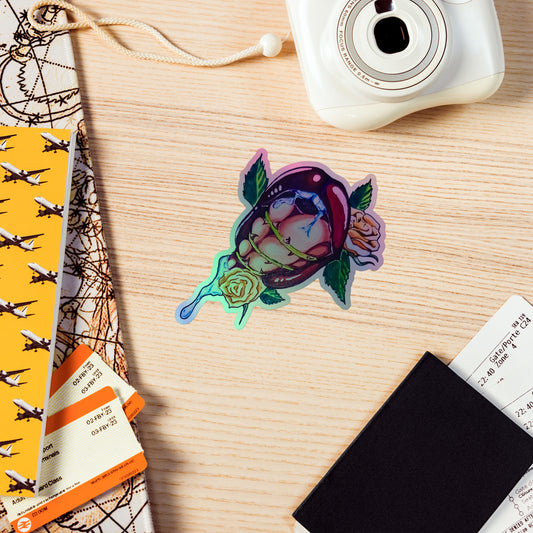 Thorny Words (HOLO) - Just The Lips Sticker