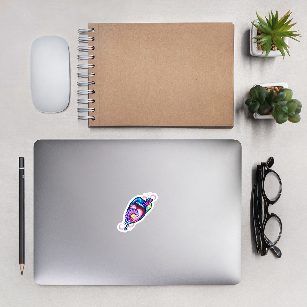 "Drenched"- Just the Lips Sticker