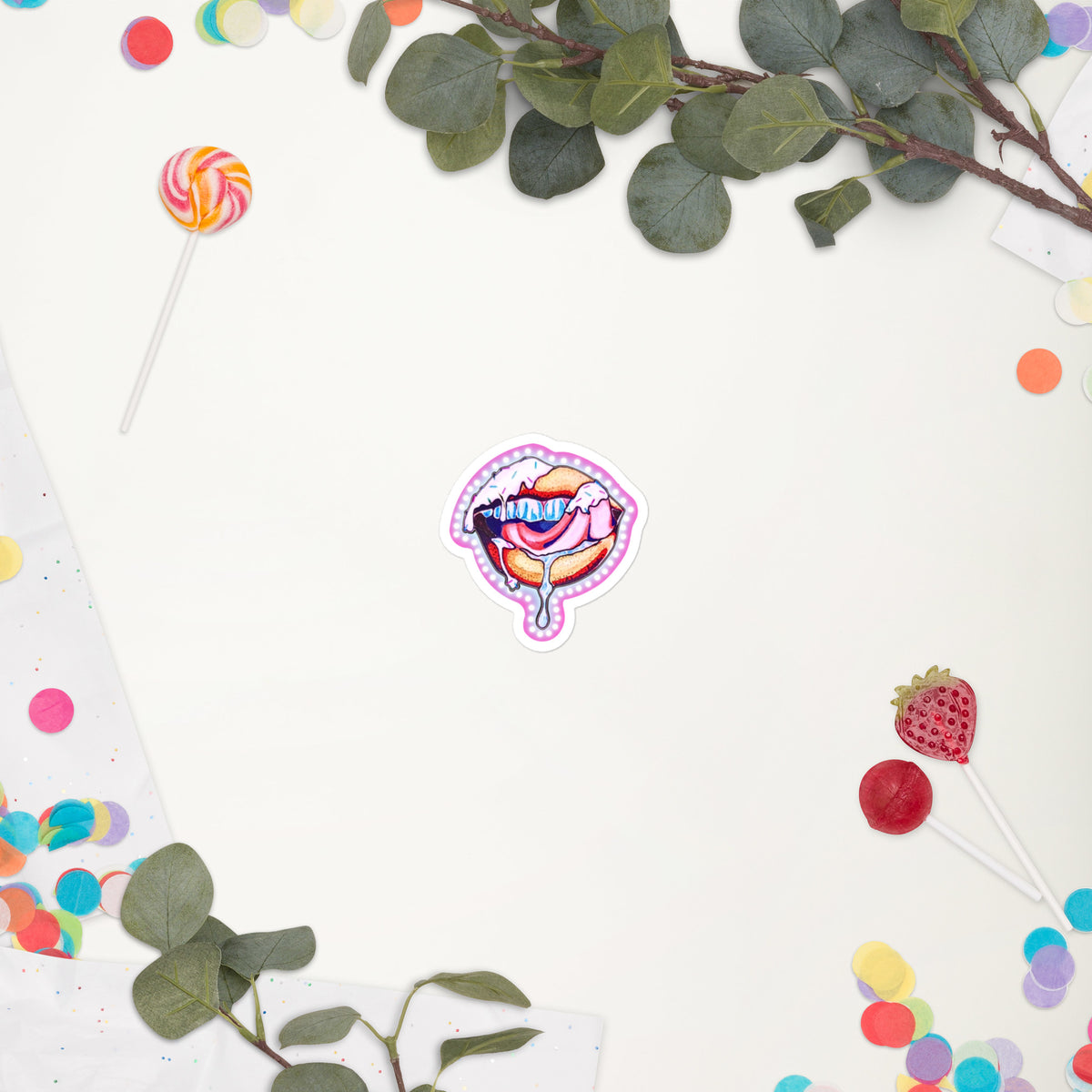 Life Chomp - Just The Lips Sticker