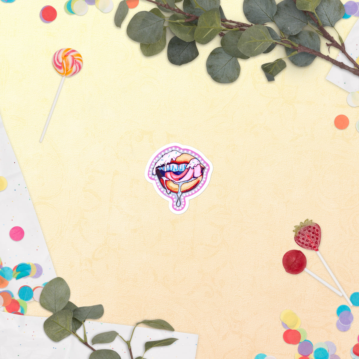 Life Chomp - Just The Lips Sticker