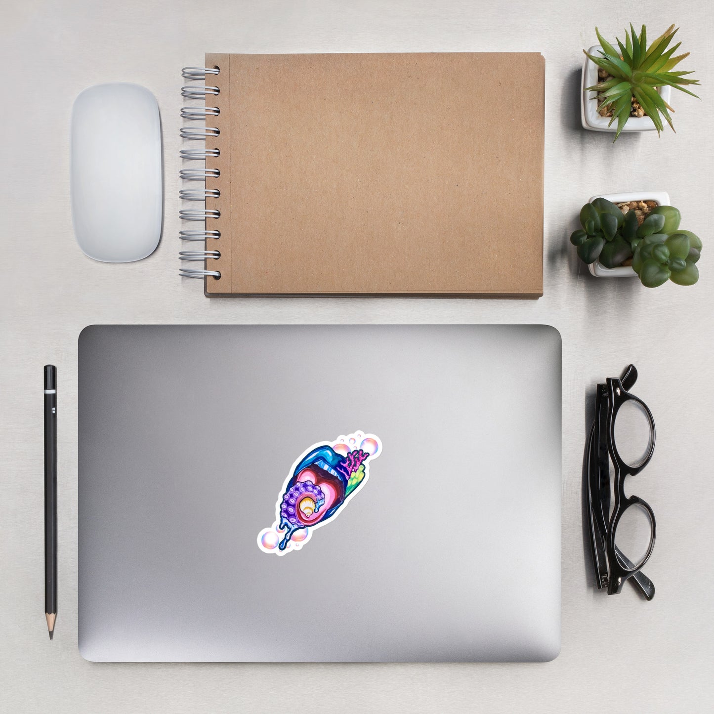"Drenched"- Just the Lips Sticker