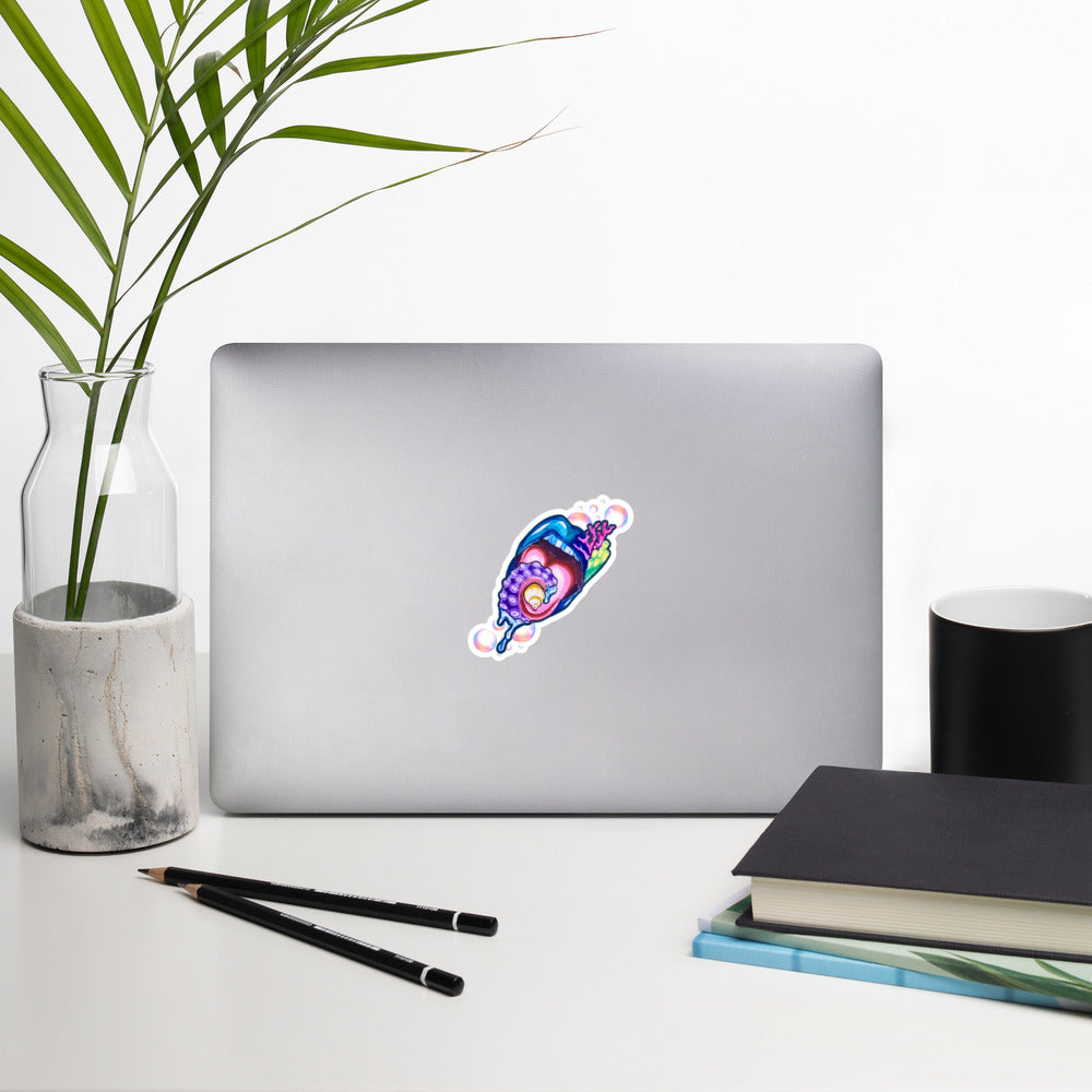 "Drenched"- Just the Lips Sticker