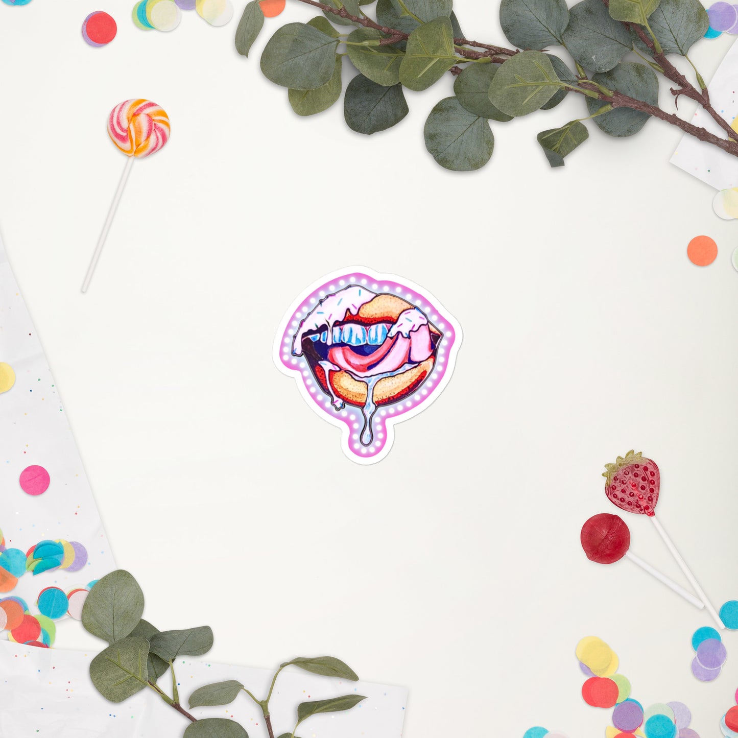 Life Chomp - Just The Lips Sticker