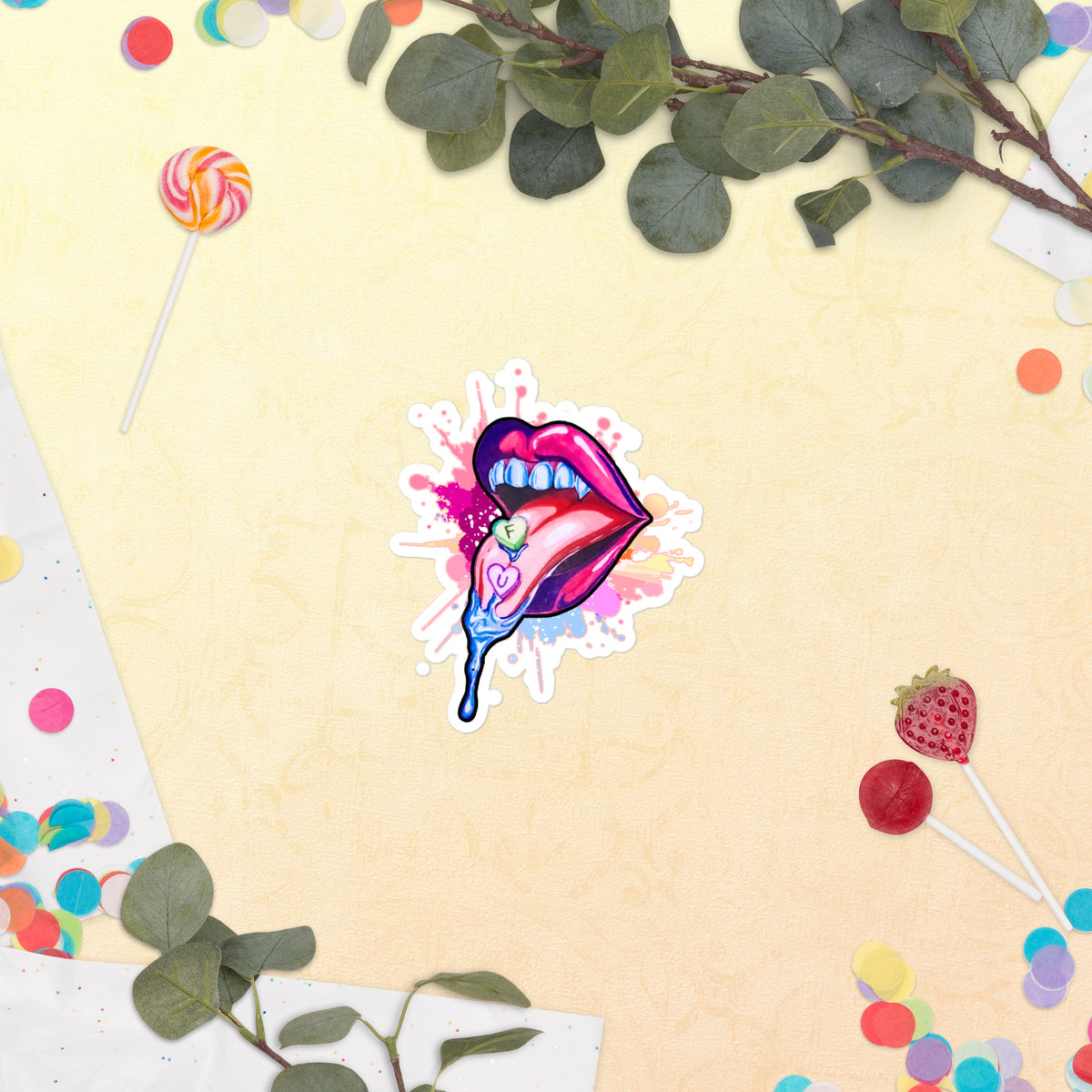 Sweet "FU" - Just The Lips Sticker