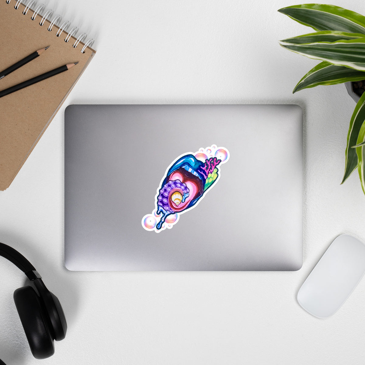 "Drenched"- Just the Lips Sticker