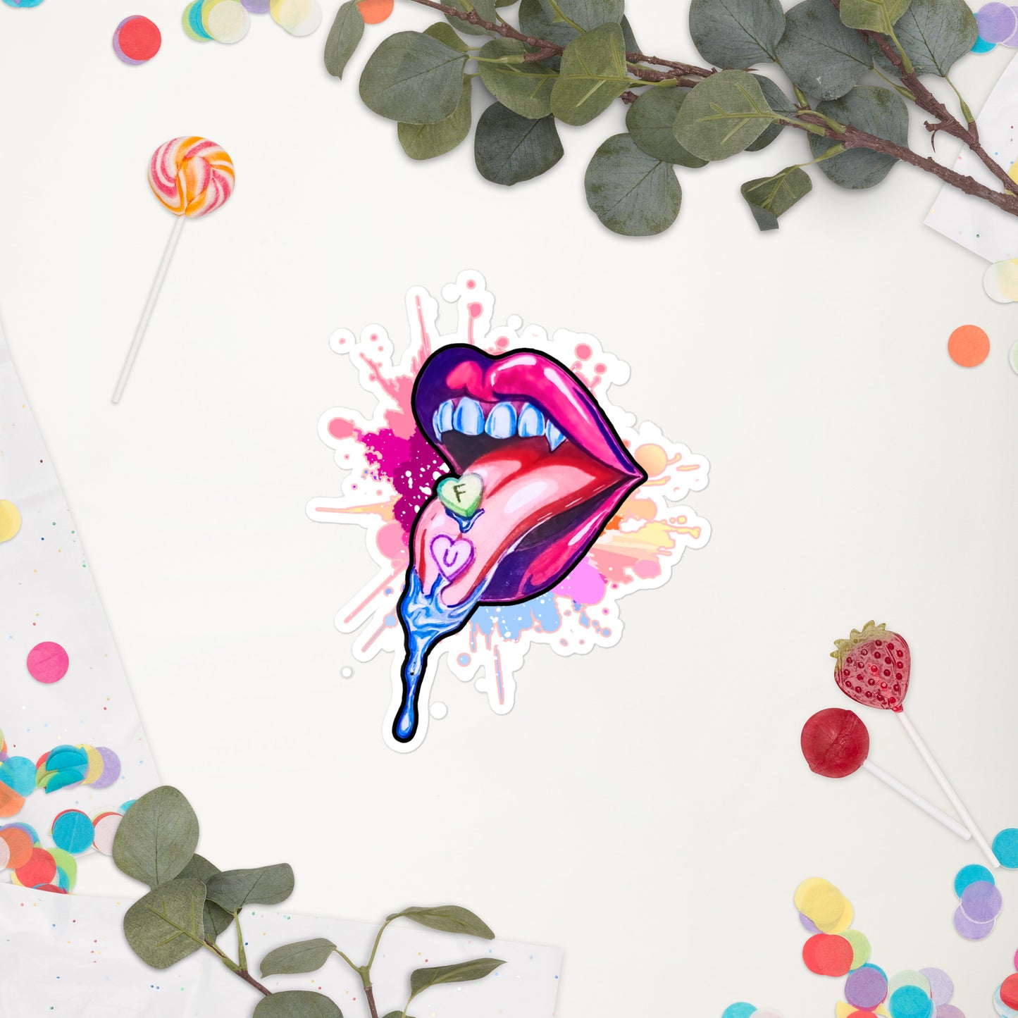 Sweet "FU" - Just The Lips Sticker