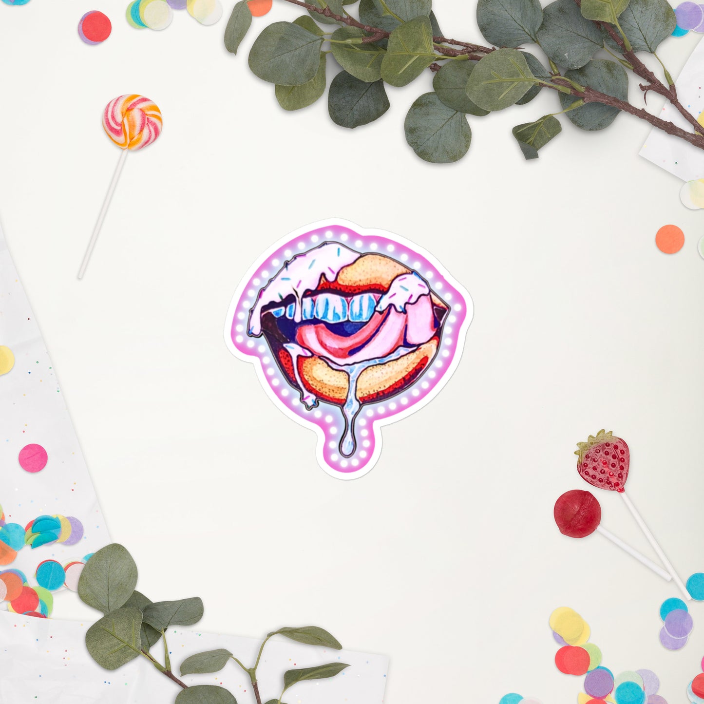 Life Chomp - Just The Lips Sticker